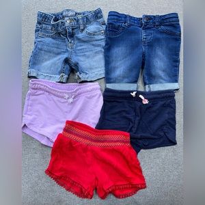 Girls Shorts Bundle size 4-5. Cat & Jack Denim & soft shorts